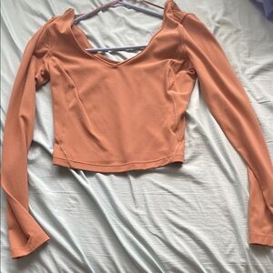 Women's Orange Long Sleeve Top
